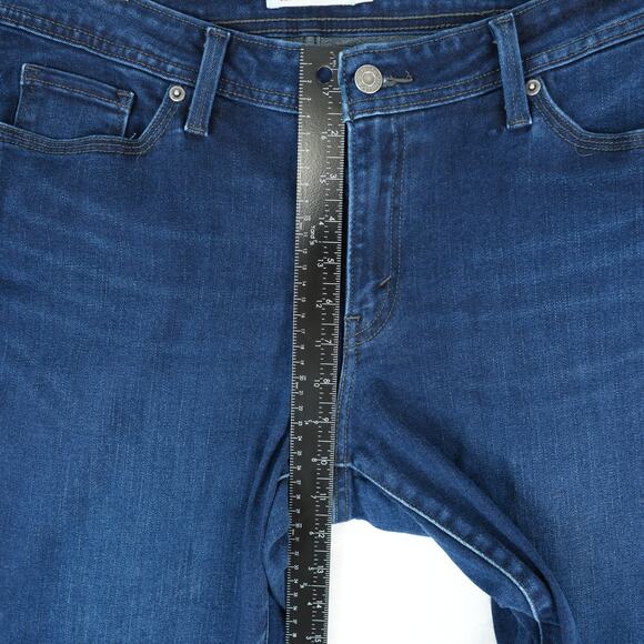 Levis 529 Jeans Womens 16 Dark Wash Denim Curvy Bootcut Stretch Y2K Classic - Picture 12 of 13